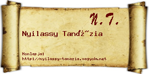 Nyilassy Tanázia névjegykártya